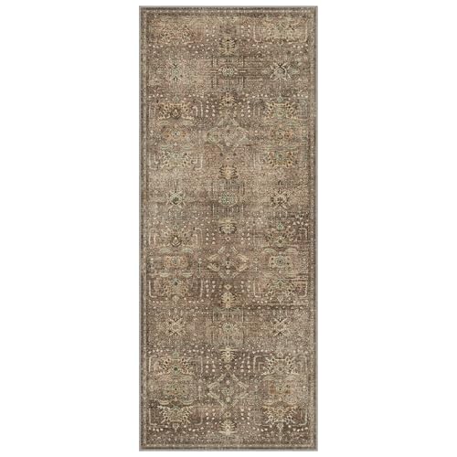 GENIMO 2x10 Non Slip Hallway Runner Rug, Machine Washable, Thin & Low Pile Lightweight for Kitchen, Laundry, Entryway, Bedroom & Living Room