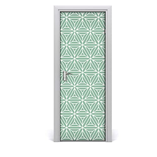 DIY adhesivo decorativo para puerta 77x200 cm impermeable vinilo triángulos geométricos 2