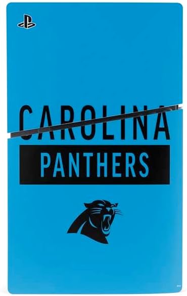 Skinit Decal Gaming Skin Compatible with PS5 Slim Digital Edition Console - Officially Licensed NFL Carolina Panthers Blue Performance Series Design