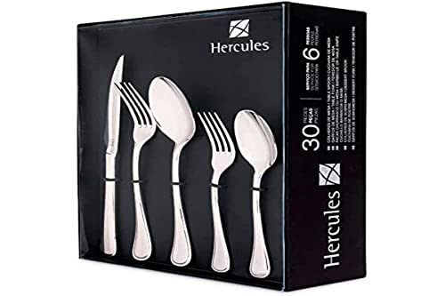 HERCULES, Faqueiro Estojo Papelão, 30 Peças, Buzios, Herces 1490-30, Hercules