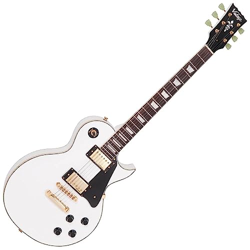 Vintage V100 ReIssued Electric Guitar ~ Arctic White