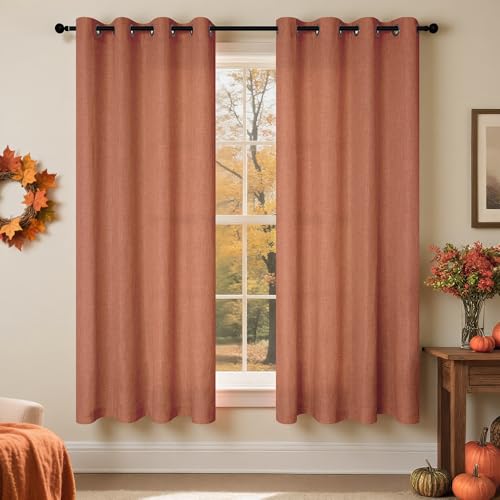 Pitalk Mid Century Modern Curtains for Living Room 63 Inch