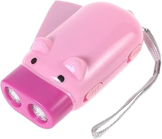 Hand Crank Flashlight, Cute Pig Squeeze Flashlight for Kids and Adults, Emergency Light for Camping, Hiking, Home Power Outage and Survival
