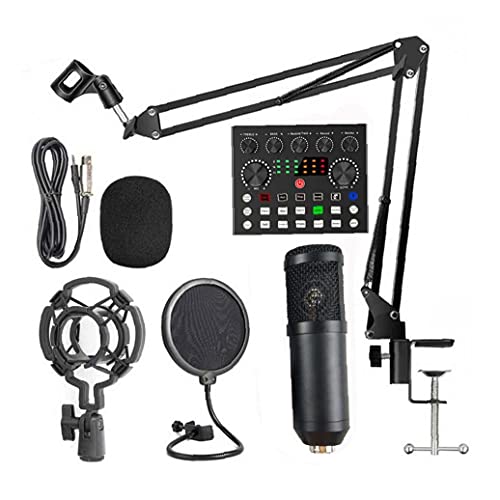 RRunzfon BM800 Kondensator-Mikrofon-Kit V8 Soundkartenmikrofon-Kondensator-Set für Streaming, K-Song-Mikrofongeräte – Bild 6