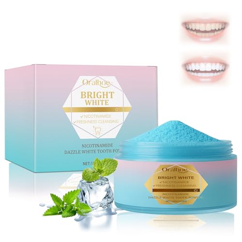 100g Polvo Blanqueador Dental Azul, Blanqueador Dental Profesional, polvo dental blanqueador, Fórmula Avanzada para Eliminar Manchas de Café/Té, Blanqueamiento Dental de Larga Duración