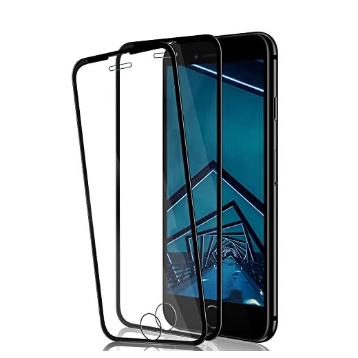 iPhone SE 2020/8/7/6S/6 Screen Protector by BIGFACE, [2 Pack] HD Clarity Full Coverage Premium Tempered Glass,9H Hardness, Case Friendly, 3D Touch Accuracy Film (Clear)
