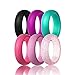 Women's Silicone Wedding Ring,6 Ring Pack,Size8(for Love,Sport and Outdoor)
