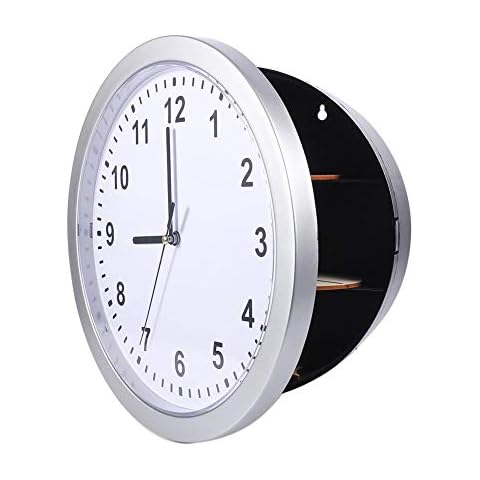 Yencoly Wall Clock Diversion Safe, Hidden Secret Wall Clock Safe Container Box for Money Stash Jewelry Valuables Cash Storage clock movement Clock Safe Cover