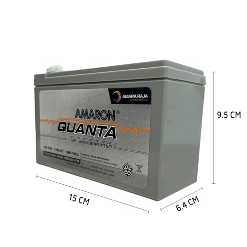 amaron quanta 12V 7Ah SMF UPS-Emergency Battery Ideal for Use in UPS/Solar and More Instruments (VRLA 12-07/ 12V, 7AH C20) - Image 6