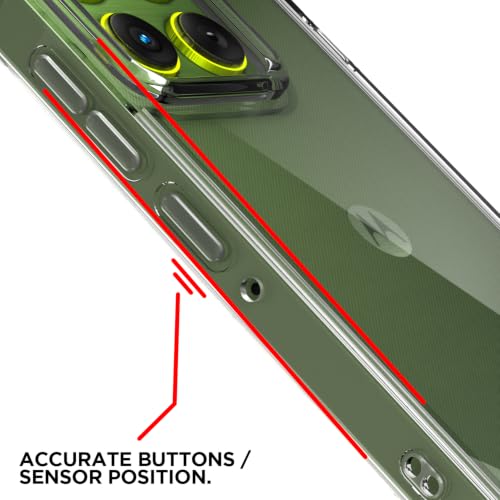 Image of Outlouders Back Cover for Motorola Moto Edge 70 5G Clear Transparent PC + TPU Bumper Case with Raised Edges for Shockproof Protection (Transparent)