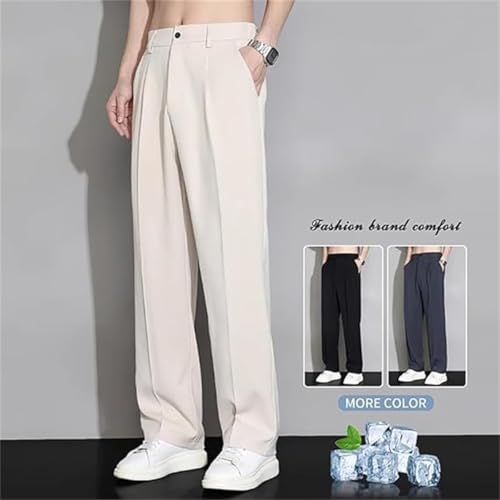 Dualego Super Stretch Ice Silk Comfort Everyday Pant, Easemotions Men's High Stretch Straight Fit Pants4