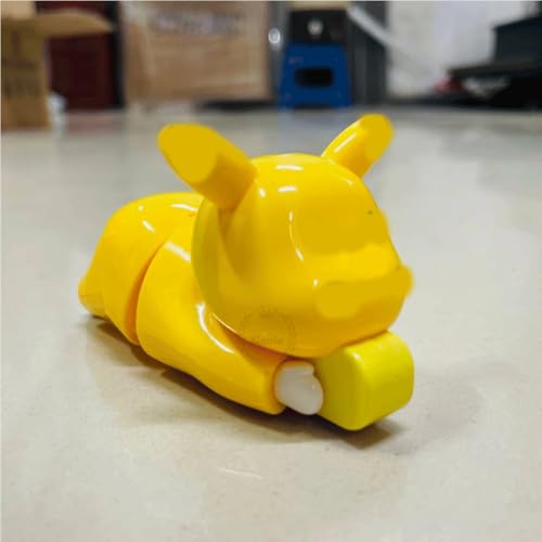 Image of Zinnia Hello Komi Toy for Kids, Crawling Kitty Action Figure Movable Toy for Babies, Key Operated Wind Up Toys for Kids (Yellow)