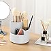 EDENMS Desk Pencil Pen Holder, 3 Slots 360-Degree Spinning Organizers, Desktop Storage Stationery Supplies, Cute Cup Pot for Office, School, Art Supply, Kids - Gray