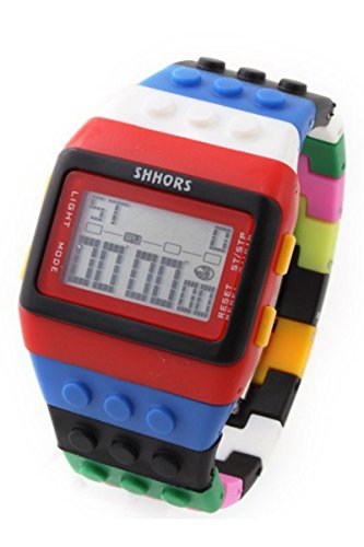 Block Silicone Digital Light Mens Lady Sport Wrist Watch Style 62