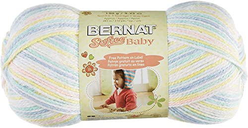 Image of Bernat Softee Baby Yarn for Crocheting Soft, Baby Baby, 3-Pack | #3 Light DK Yarn, 100% Acrylic, Soft Baby Yarn for Knitting & Crocheting Clothes & Crafts, 310yds, 120g /4.25oz per skein