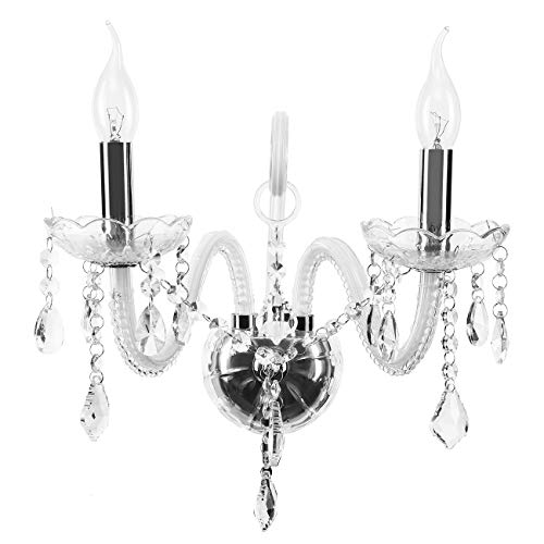 Youwise lampadario Applique in Vetro Cristallo E14...