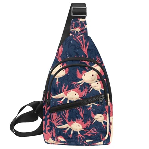 Sac banane de randonnée Axolotl imprimé pour voyage et course