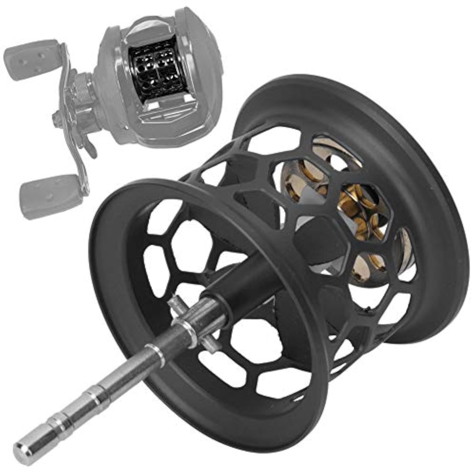 Lightweight Design Fishing Round Spool, Resistant to Seawater
