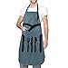 Kapelusz szefa kuchni sztućce wodoodporny i olejoodporny fartuch z kieszeniami dla kobiet mężczyzn regulowany fartuch do kuchni gotowania domu pieczenia zmywania naczyń