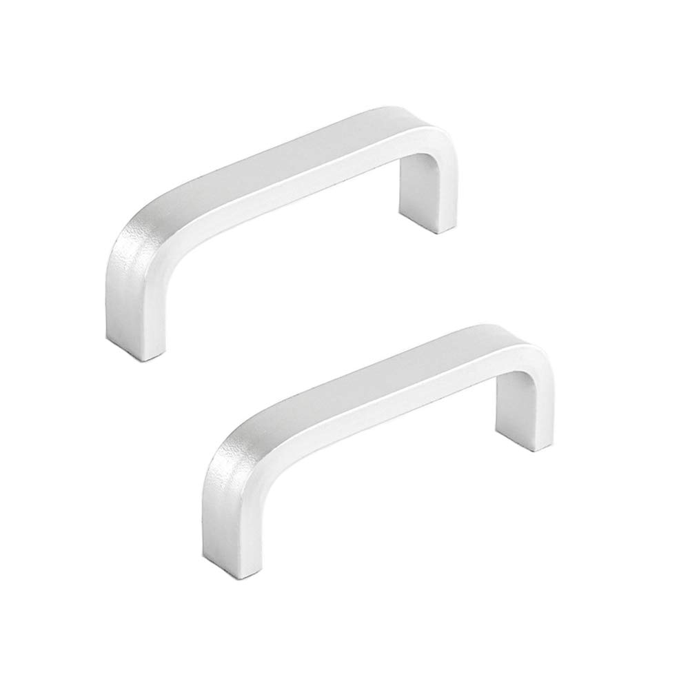 Ansiedio Silver 2Pcs Aluminum Alloy Cabinet Cupboard Closet Wardrobe Door Drawer Knobs Pull Handles (64Mm)