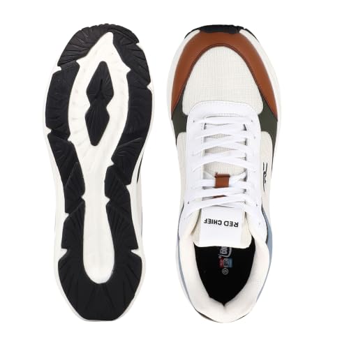 Red Chief Men’s White Running Shoes R1778 - Image 4