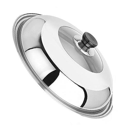 鍋蓋 鍋フタ ?盖 フライパン ふた 鍋ふた フライパン 蓋 鍋蓋交換用蓋 透明鍋蓋 ステンレス鋼 パン蓋カバー ドーム中華鍋カバーガラスス 高温耐性 家庭用 (36cm)