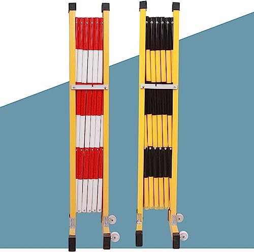Clôture rétractable jaune barrière isolation mobile chantier portable 3m - 2