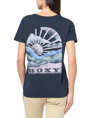 Image of Roxy Womens Boyfriend Crew T-Shirt, Casual Relaxed Fit Crew Neck Tee Short Sleeve Cotton Basic Shirt Everyday Comfort