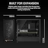 CORSAIR FRAME 5000D RS Modular High Airflow Mid-Tower PC Case – 4x Pre-Installed RS Fans, InfiniRail™ Fan Mounting System, GPU Anti-Sag, ASUS BTF, MSI Project Zero, Gigabyte Project Stealth – Black - Image 9