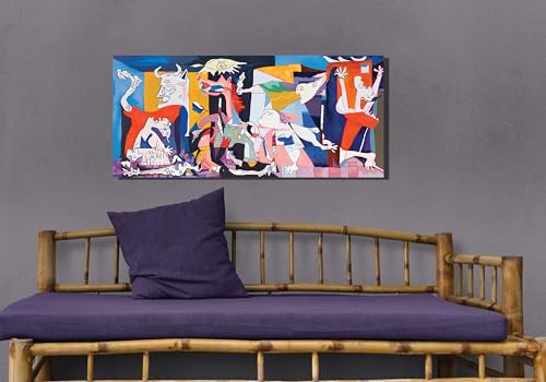 Tableau cubiste Guernica de Pablo Picasso Toile Décoration Salon 20x40