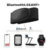 COOSPO H6M Herzfrequenzmesser Pulsgurt Brustgurt Bluetooth ANT+ Konnektivität, Herzfrequenz Sensor IP67 Wasserdichter, Kompatibel mit Wahoo, Elite HRV, Rouvy, adidas Run, Kinomap, Pulsoid – Ansicht 5