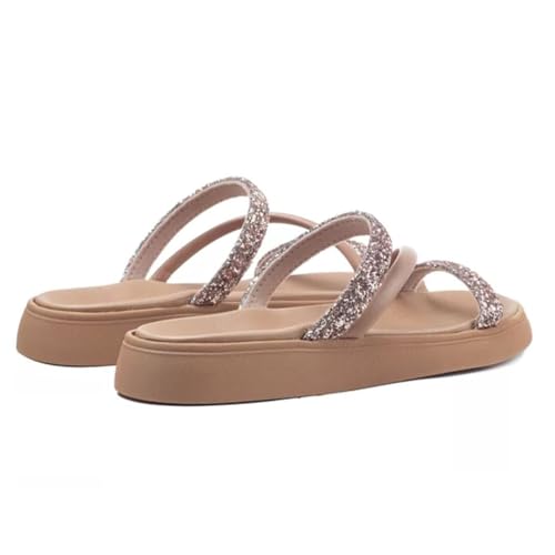 Sandália Papete com Strass Feminina Moleca