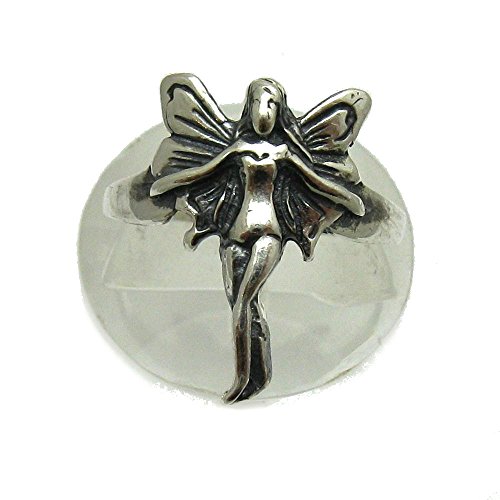 Anillo pequeño plata de ley sólido 925 Hada R000443 Empress