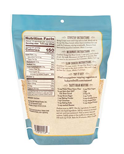 Bob'S Red Mill P101203 High Fiber Oat Bran Hot Cereal thumb #2