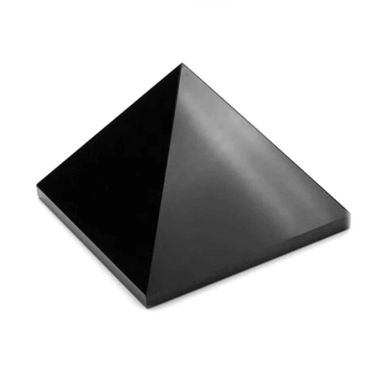 Piramide di Cristallo ossidiano Nero Naturale Pietra di Cristallo di guarigione del Chakra piramidale Naturale per Chakra Reiki Home Decor,3.15in(8cm)