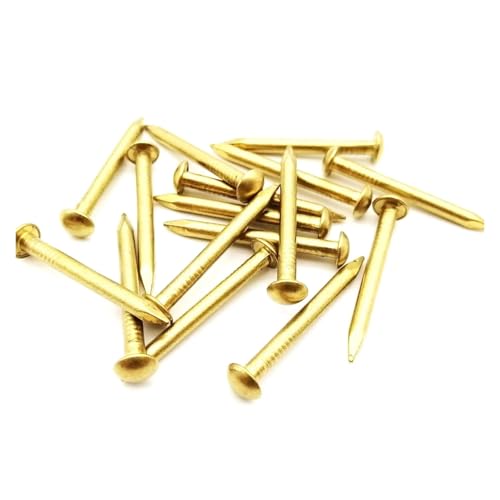Clavos redondos de cobre puro, diámetro 2 mm y longitud 15 mm, paquete de 50 piezas, para bisagras de muebles, tambor, joyería y cajas miniatura 3