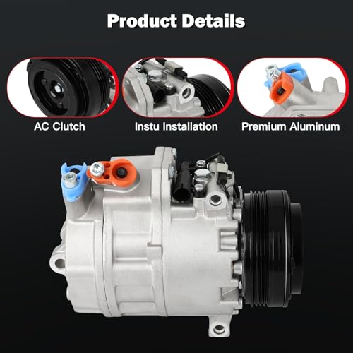 Image of cciyu Air Conditioning Compressor for BMW X5 4.4L 4.8L 2004 2005 2006