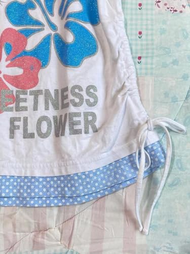 Image of Kawaii Cutecore Harajuku Y2k 2000s Tops Summer Preppy Aesthetic Alt Goth Emo Short Sleeve Graphic Tees