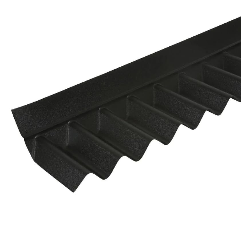 PVC Black Wall Flashing for Corrugated Bitumen Sheet Profile – Fits BituRoof, Onduline, Coroline, Gutta 95/38 Profile – 920mm