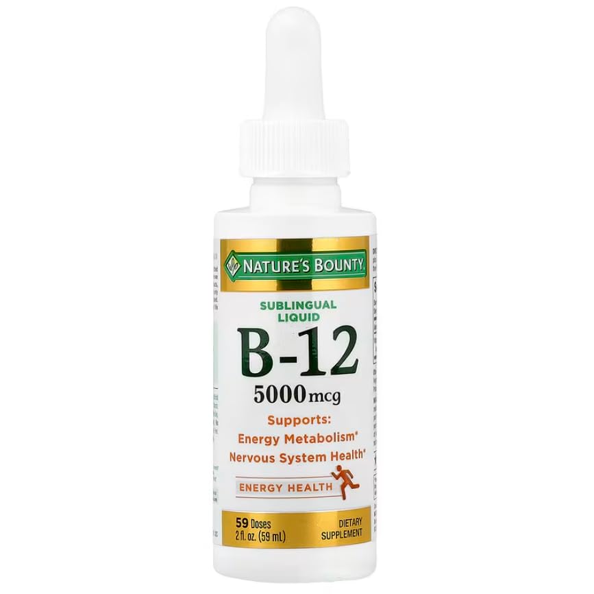Nature's Bounty, Super Strength B-12, 5000mcg, 2 Oz (Pack of 2) - image 2