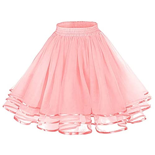 Karneval Kostüm Damen Tüllrock Bunt Rockabilly Tütü Rock 50er Petticoat Retro Tutu Faschingskostüme Lustig Christmas Röcke Für Faschingskostüm...