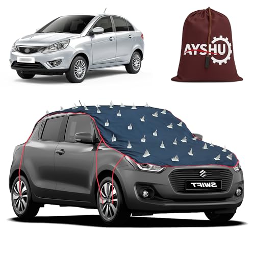 Image of AYSHU Water-Resistant Spike Car Cover for Tata Zest - Protects from Dogs, Monkeys, Dust, Sunlight & UV - Full Roof Universal Fit