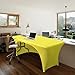 ABCCANOPY 6 ft Spandex Table Cover Open Back Fitted Polyester Tablecloth Stretch Washable Tablecover Table Toppers Yellow