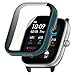 Compatible with Amazfit GTS 4 Mini Case Cover, Scratch-Resistant PC Protective Case with HD Tempered Glass Screen Protector for Amazfit GTS 4 Mini Smartwatch (Green)
