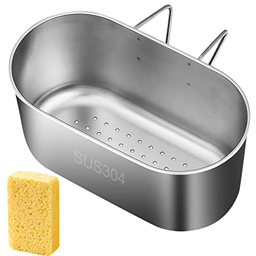 Waschbecken Filterablage Drain Basket Edelstahl Abflusskorb Lagerregal Müll Filter Korb Spülbecken Organizer für Gemüse Obst Küche Sieb Teesieb Silber Cover