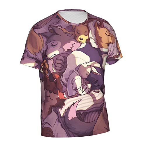 Anime Manga Beastars T Shirt Mens Fashion Tee Summer O-Neck Short Sleeves Tshirt Black #TOP2