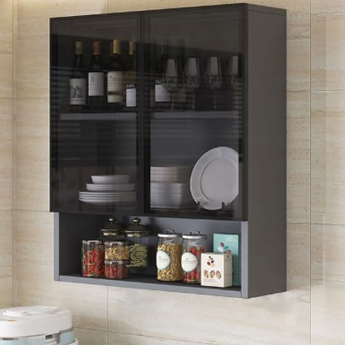 Armoire murale de salle de bain et cuisine avec porte en verre