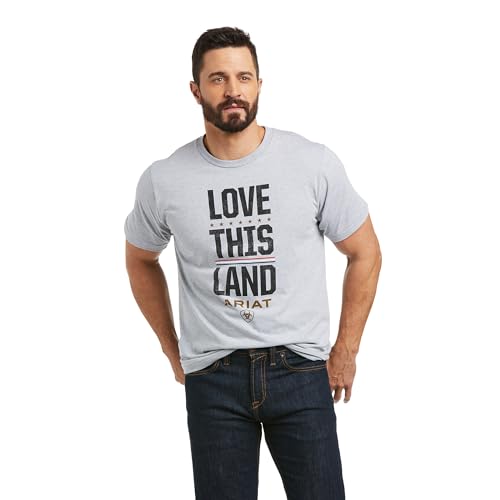 Ariat T-shirt Love This Land gris idéal pour le plein air
