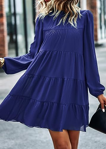 Image of KIRUNDO Women's 2026 Fall Long Sleeve Baby Doll Dresses