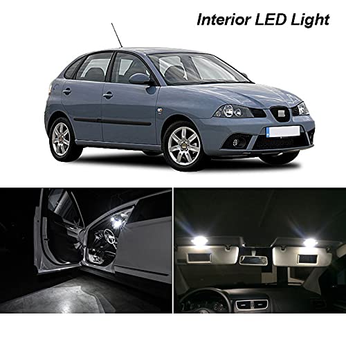 Luces de techo Seat Ibiza 6L para eliminar la oscuridad interior con bombillas LED 3